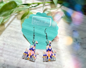 WDW Castle Earrings - Cinderella’s Castle - Disneyworld  Earrings - Disneyworld Castle Earrings - 3D printed Castle earrings