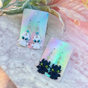 How to train your dragon Inspired Earrings - Dragon earrings - Toothless earrings - Lightfury - Isle of Berk - Epic Universe