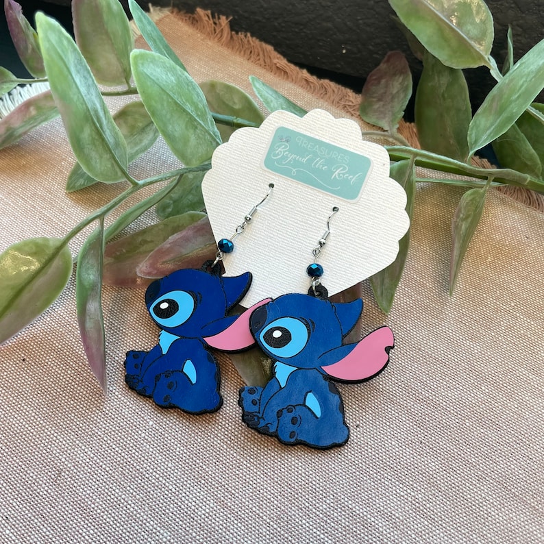 Lilo & Stitch Earrings Lilo and Stitch Minnie Shaped Etsy