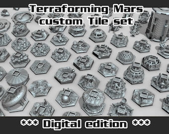 Deluxe Custom Resin Tile set for Terraforming Mars board game *** Digital edition ***