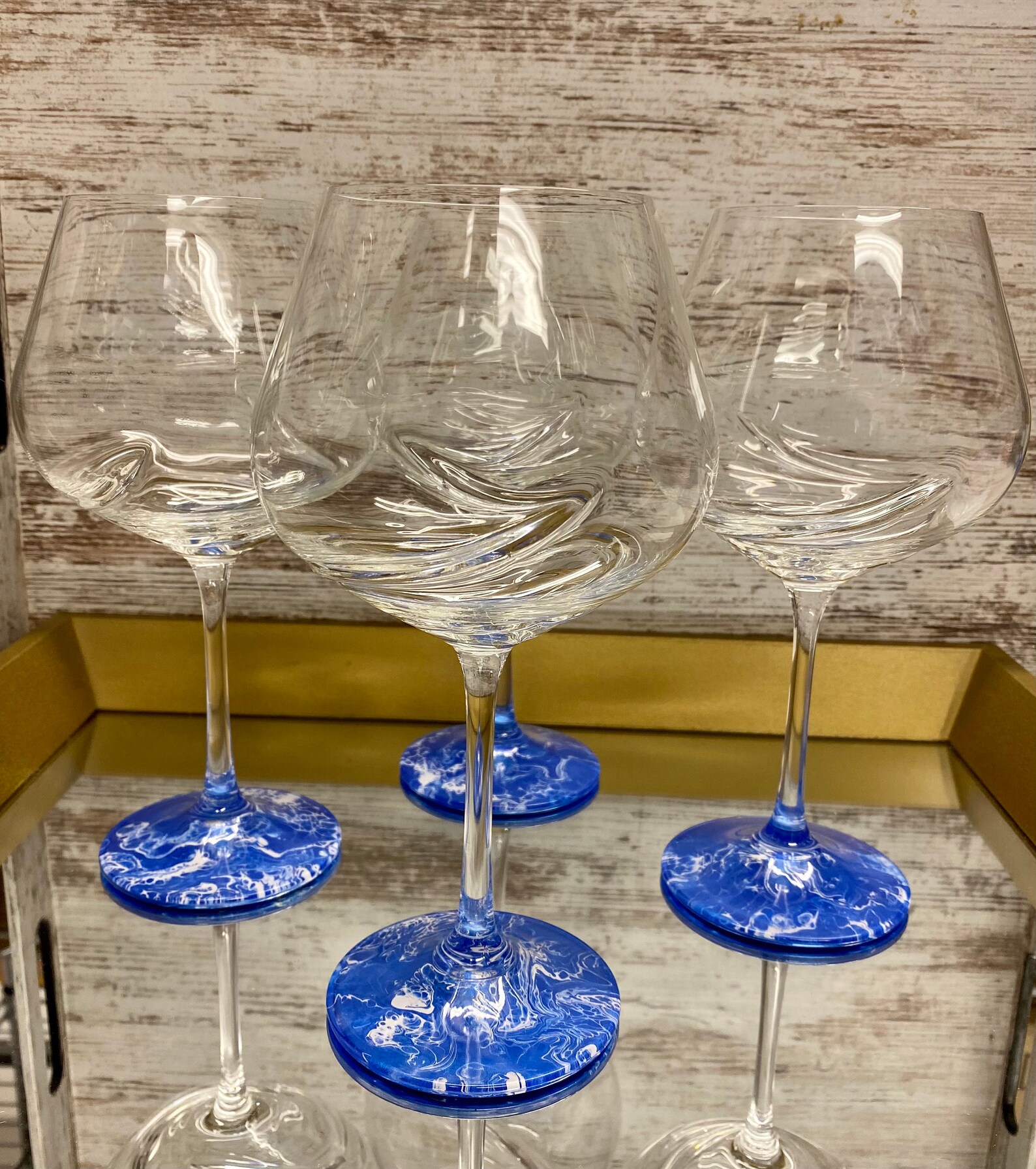 Crystal Red Wine Glasses Set of 4 Crystal Wine Glasses Ocean Etsy