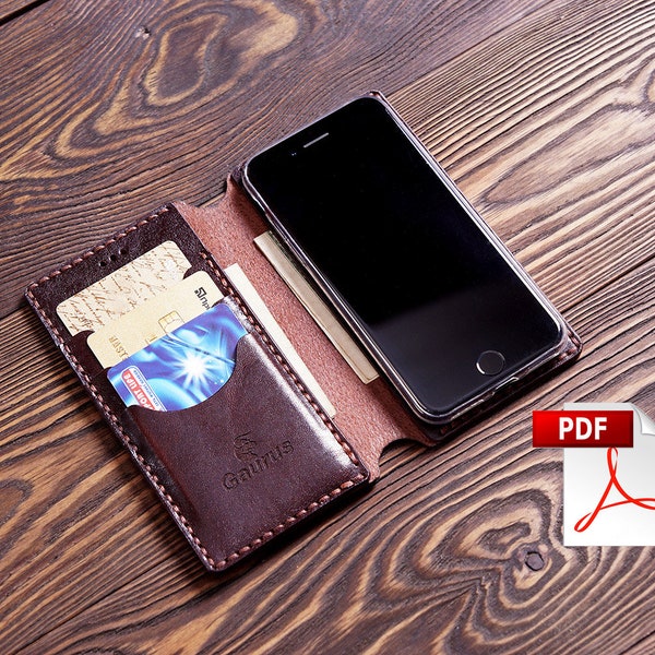 Leather pattern PDF Pattern of cover iPhone 6/6S  Wallet Leather pattern Leather wallet pdf  Template Pattern Template pattern bifold