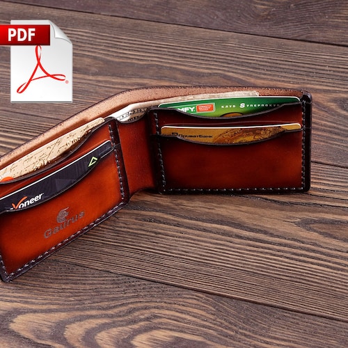 Wallet Pattern PDF Leather Wallet Card Wallet Pattern - Etsy