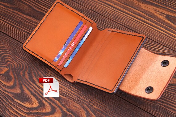 PDF leather wallet Leather pattern Leather wallet pdf Wallet | Etsy