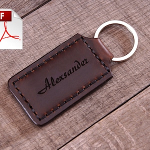 Leather pattern Keychain pattern Pdf pattern Key fob pattern Template Pattern Guide - PDF