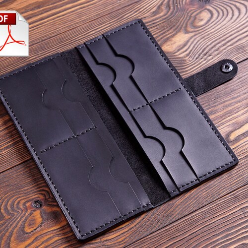 Long Wallet Pattern Leather Pattern Leathercraft Pattern | Etsy