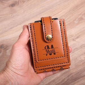 Leder Geldklammer Geldklammern für Männer Geldklammer Geldbörse Gravierte Geldklammer Valentinstag Geschenk für ihn Personalisierte Geldbörse Papa Geschenk