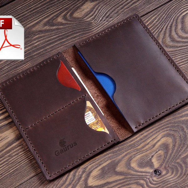 Leather pattern Passport Wallet pdf Wallet pattern Template Pattern Guide - PDF