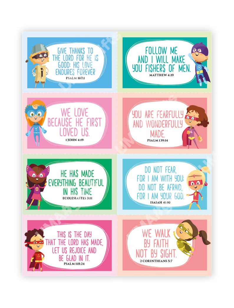Scripture Memory Cards For Kids 24 Bible Verse Cards For Etsy Scripture memory cards for kids 24 bible verse cards for etsy