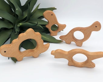 Dinosaur Toy Infant, Montessori Toy 1 Year Old Wooden Toy, Dinosaur Pretend Play, DIY Wood Shape, Wood Teether, Toddler Toy Sensory Table