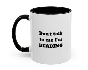 Caneca "Não fale comigo, estou LENDO" | Caneca de Café Accent, 325 ml