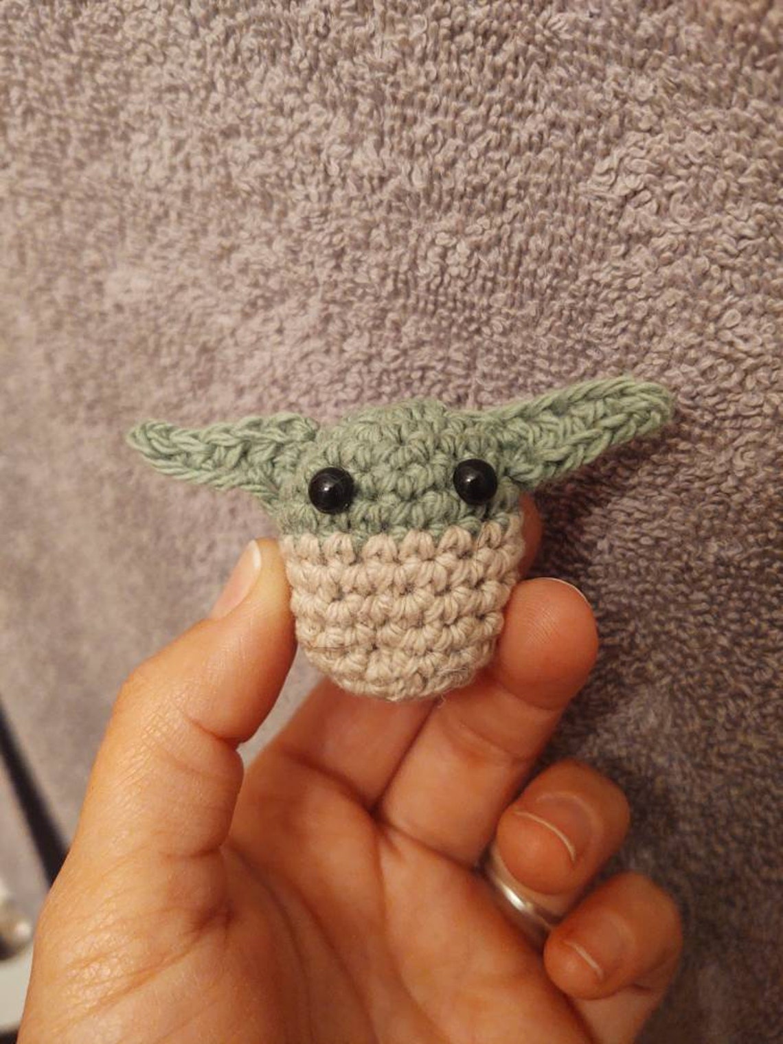 Mini Baby Yoda in bassinet | Etsy
