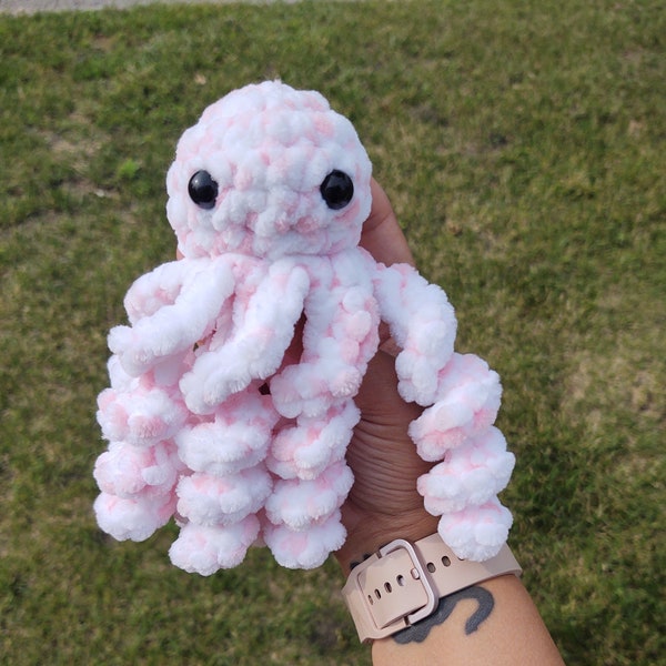 Crochet velvet octopus plush