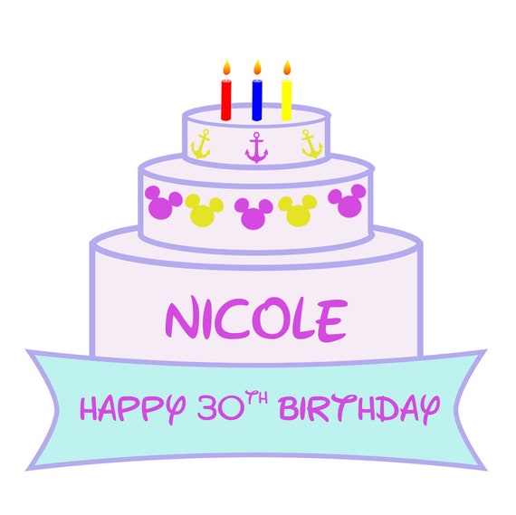 Disney Cruise Door Magnet Gateau Danniversaire Personnalise Etsy