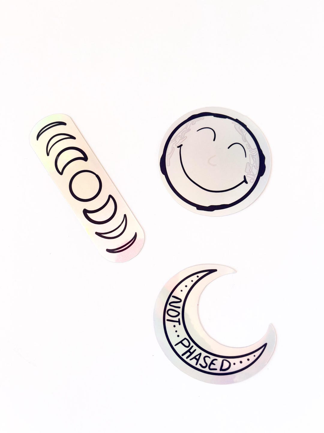 First Aid Sticker Moon Holographic Moon Sticker Set: Waterproof Vinyl Decals - Etsy