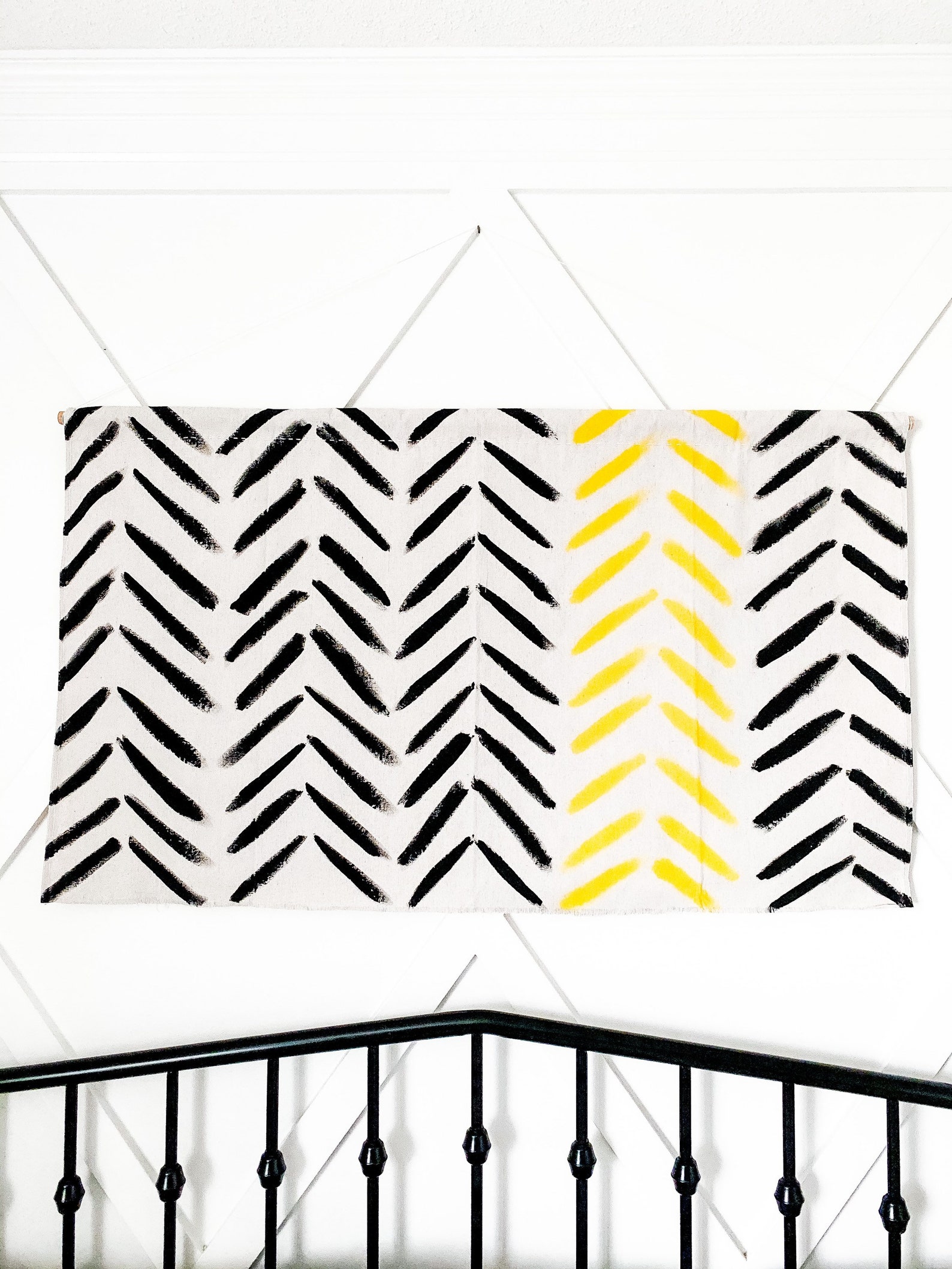 Black and yellow wall hanging wall banner wall decor wall Etsy