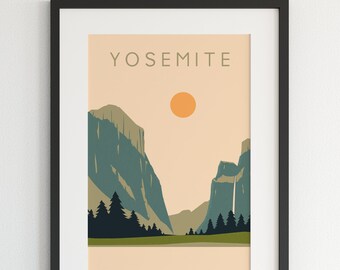 No Frame Poster Wall Art Deco Home Deco Style Yosemite National Park Poster