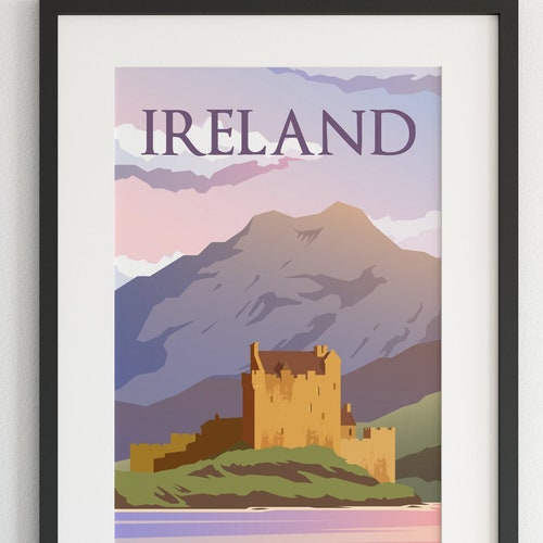 Ireland Poster City Art Ireland Wall Art Ireland Print Etsy