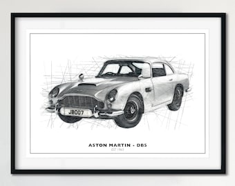 Aston Martin Race Car CARS1300 Art Print Poster A4 A3 A2 A1