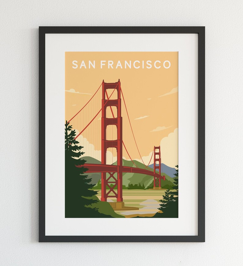 San Francisco Poster City Art San Francisco Wall Art San Etsy