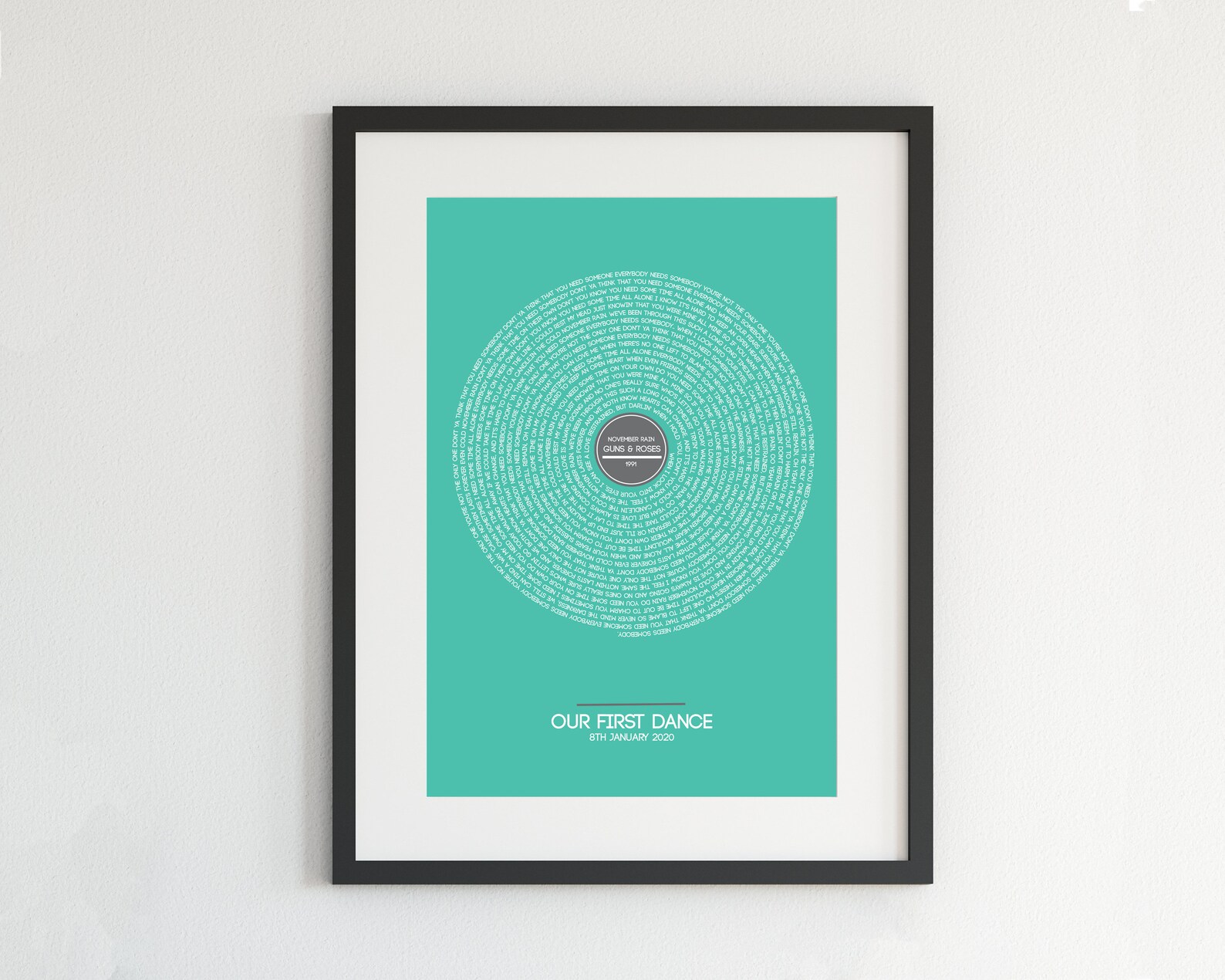 Song Lyrics Print Song Lyrics Wall Art Custom Lyric Print Etsy UK