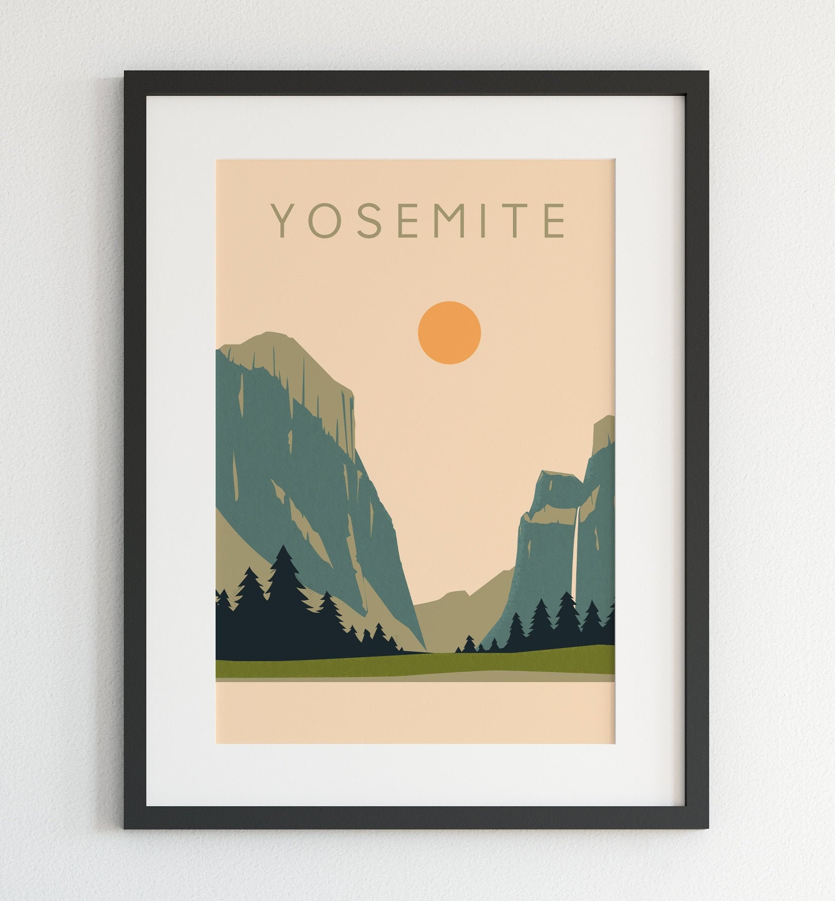 Yosemite Poster City Art Yosemite Wall Art Yosemite Print Etsy