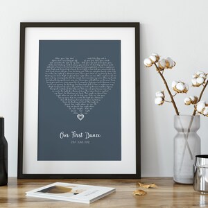 Song Lyrics Print, Personalised Lyrics Print, Heart Lyrics Print, First ...