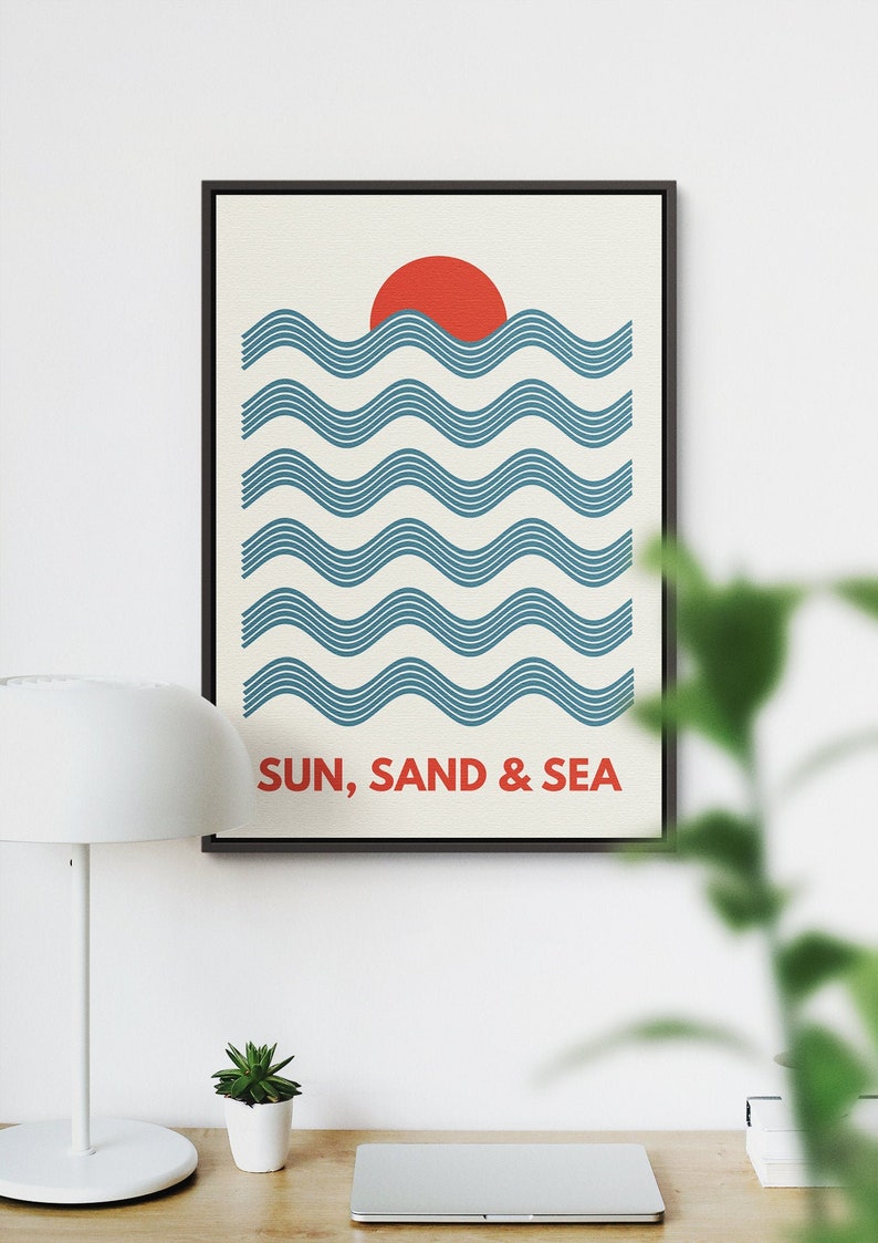 Beach Poster Bathroom Poster Bathroom Decor Coastal Poster Etsy