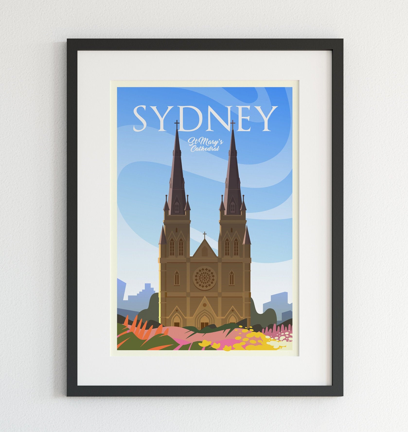 Sydney Poster City Art Sydney Wall Art Sydney Print Sydney Etsy