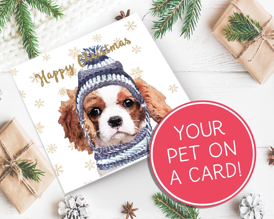 Watercolour Pet Portrait Christmas Cards, Pet Portrait, Personalised
