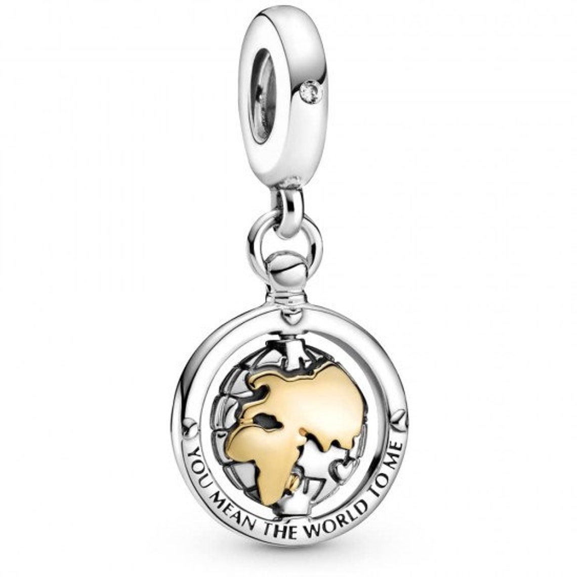 Spinning World Charm You Mean The World To Me Charm S925 Etsy