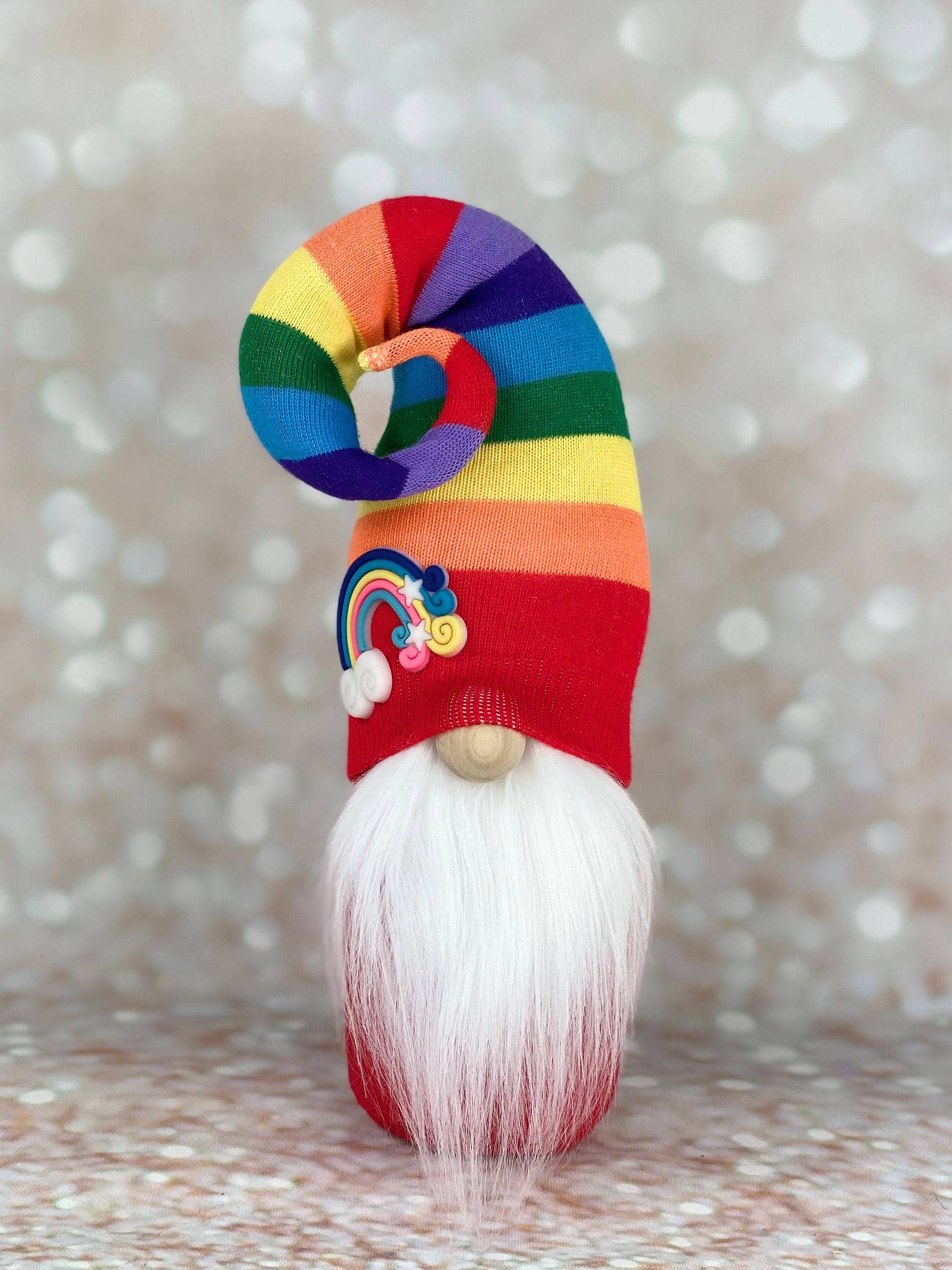 Rainbow Gnome handmade gnome gnome everyday w pride gnome Etsy