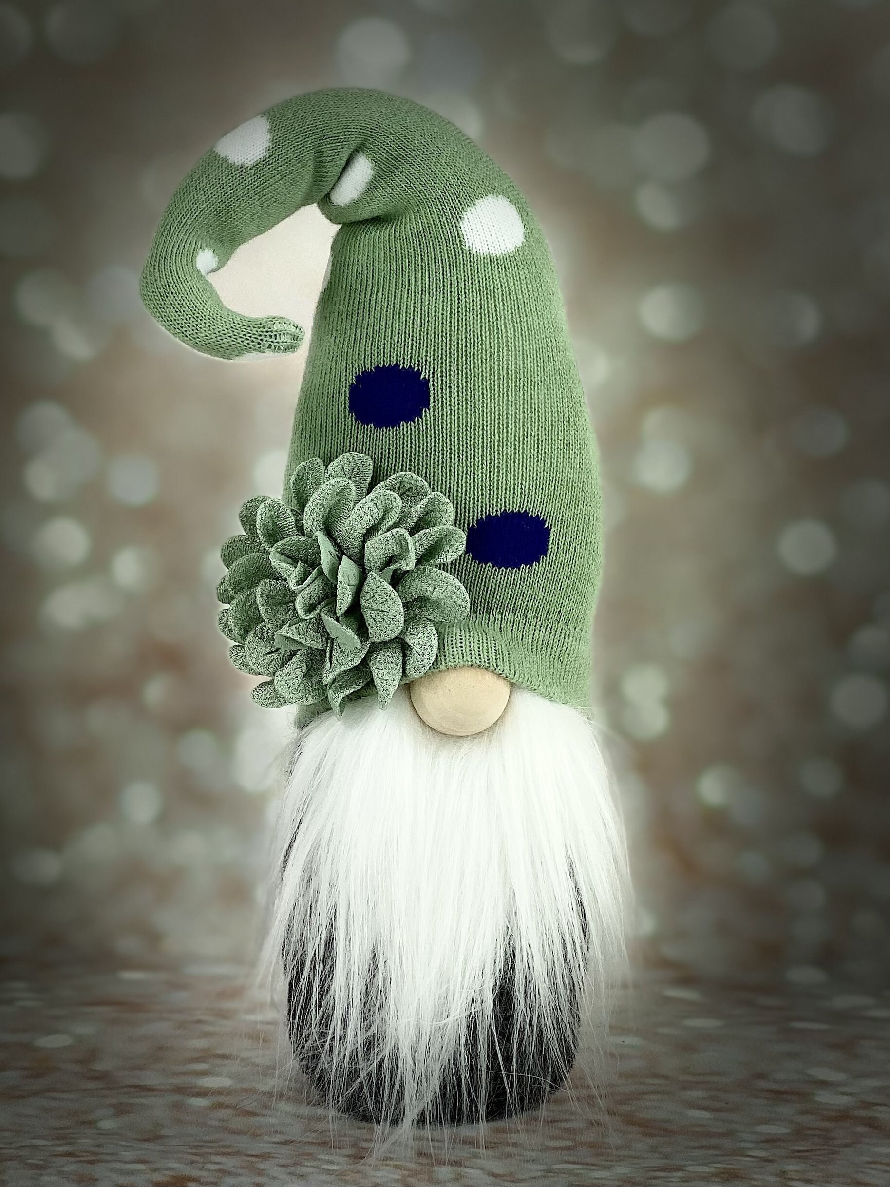 everyday-gnome-handmade-gnome-polka-dot-gnome-green-gnome-etsy