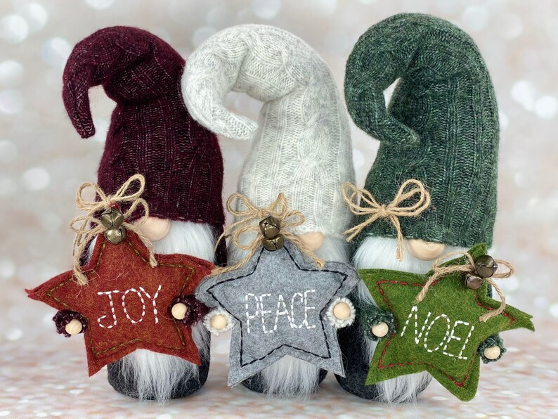 Three Wise Gnomes Set, Christmas Gnomes, Handmade Gnome, Christmas