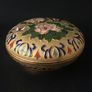 Round Cloisonne Trinket Box