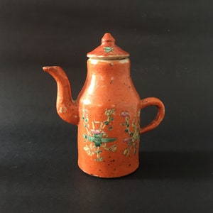 Super Antique Oriental Tea Pot - Floral Motifs Antique Tea Pot