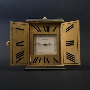 Vintage Cartier - Art Deco - Mid Century - Quartz Triptych Desk Clock