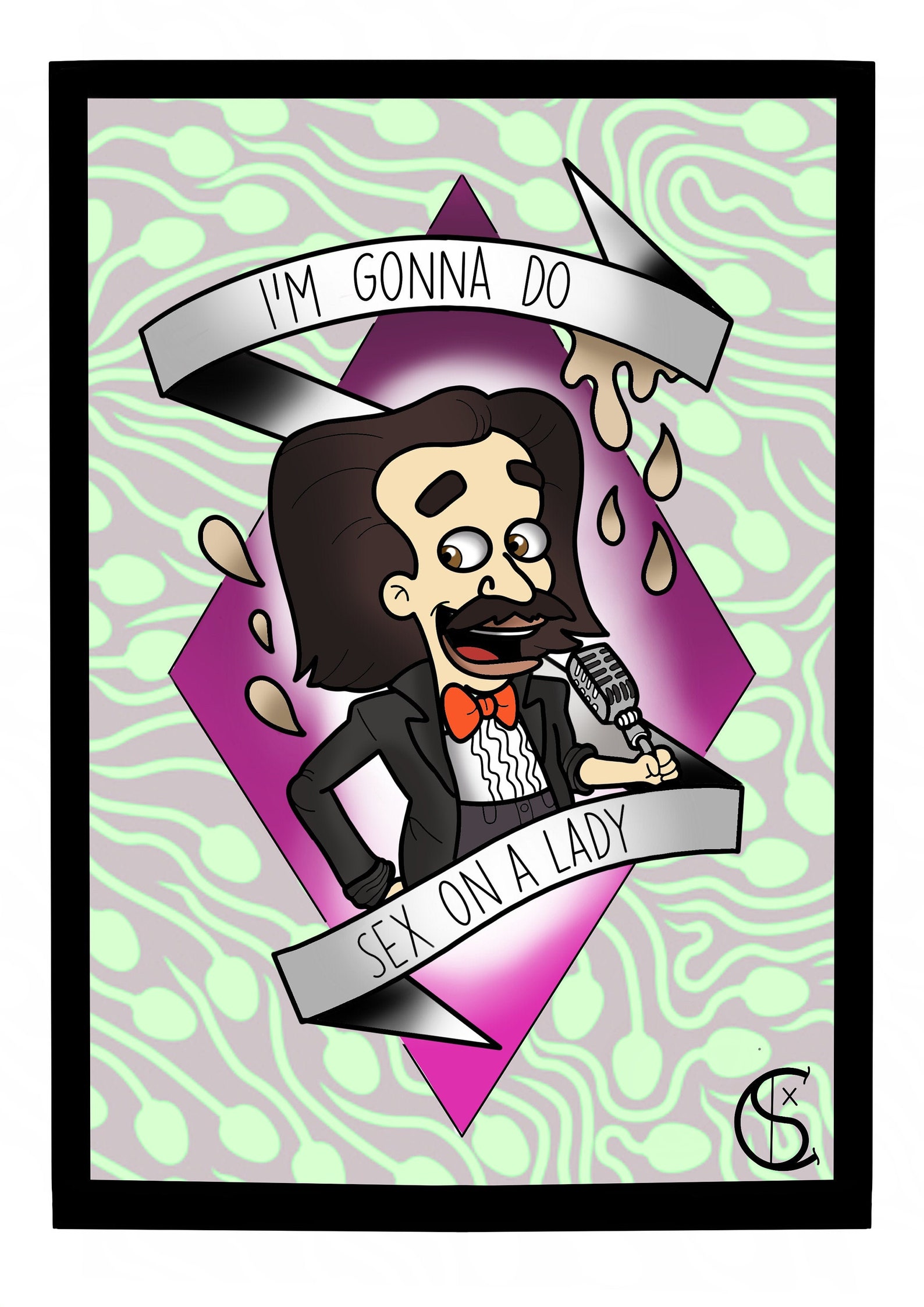 A4 Big Mouth Coach Steve Digital Art Print Etsy