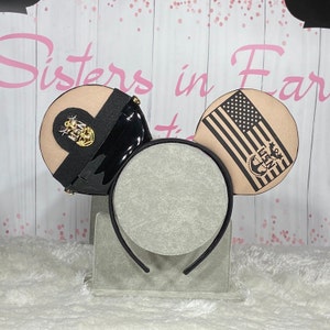 Navy CPO Combo Cover Mouse Ears, Navy Memorabilia, Navy Chief Mickey Ears, Retirement Gift, Navy Mouse Ears, Chief Mouse Ears