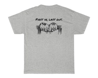 BMFS on the rail, T-shirt- light colors Unisex Heavy Gildan 5000 Cotton Tee