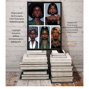 Digital Prompts Done For You and 5 Image Guide Celebrating the Styles of Black Women
