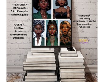 Digital Prompts Done For You and 5 Image Guide Celebrating the Styles of Black Women