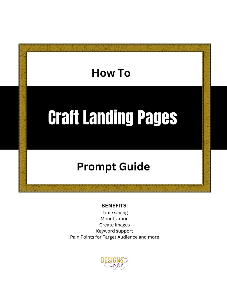 Digital How to Create Landing Pages Prompt Guide - Etsy