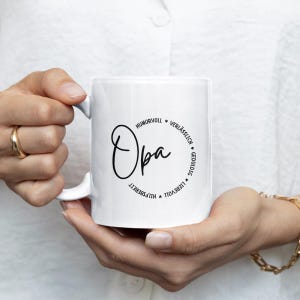 Tasse Opa Eigenschaften | Kaffeetasse für Opa mit Spruch | Geschenkidee allerbester Großvater Geburtstag  | Geschenk Opa - Standard Tasse