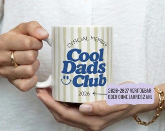Cool Dads Club Tasse mit Wunschjahr (2020–2027) Grün | Geschenk für werdenden Papa | Schwangerschaft verkünden 2026 | Dad to be 2027