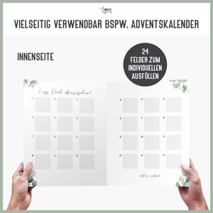 Calendrier de l'Avent activités communes Calendrier de Noël DIY à gratter Pourquoi je t'aime Calendrier de l'Avent à gratter Eucalyptus image 2