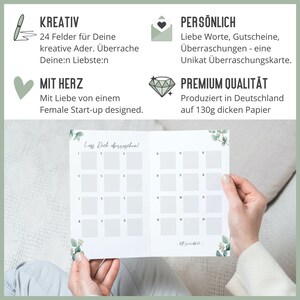 Calendrier de l'Avent activités communes Calendrier de Noël DIY à gratter Pourquoi je t'aime Calendrier de l'Avent à gratter Eucalyptus image 4