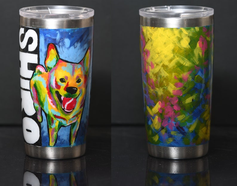 Custom 20oz Hand Painted Epoxy Tumblers Etsy