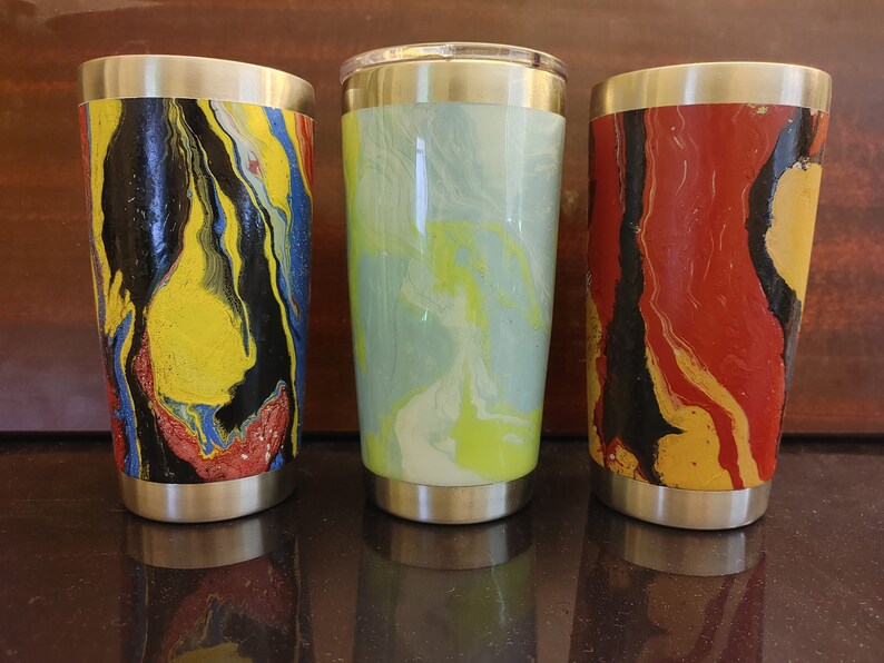 Custom 20oz Hand Painted Epoxy Tumblers Etsy