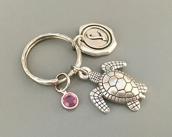 Personalized big sea turtle keychain turtle gifts sea turtle key chain sea turtle lover gift idea friendship gift friendship keychain friend